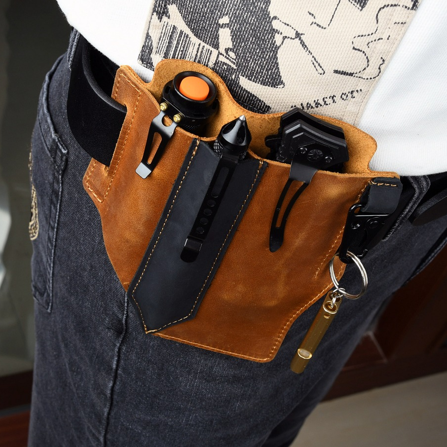 Edc Carry Pocket Pouch - Men Travel Tactical Waist Bag Personal