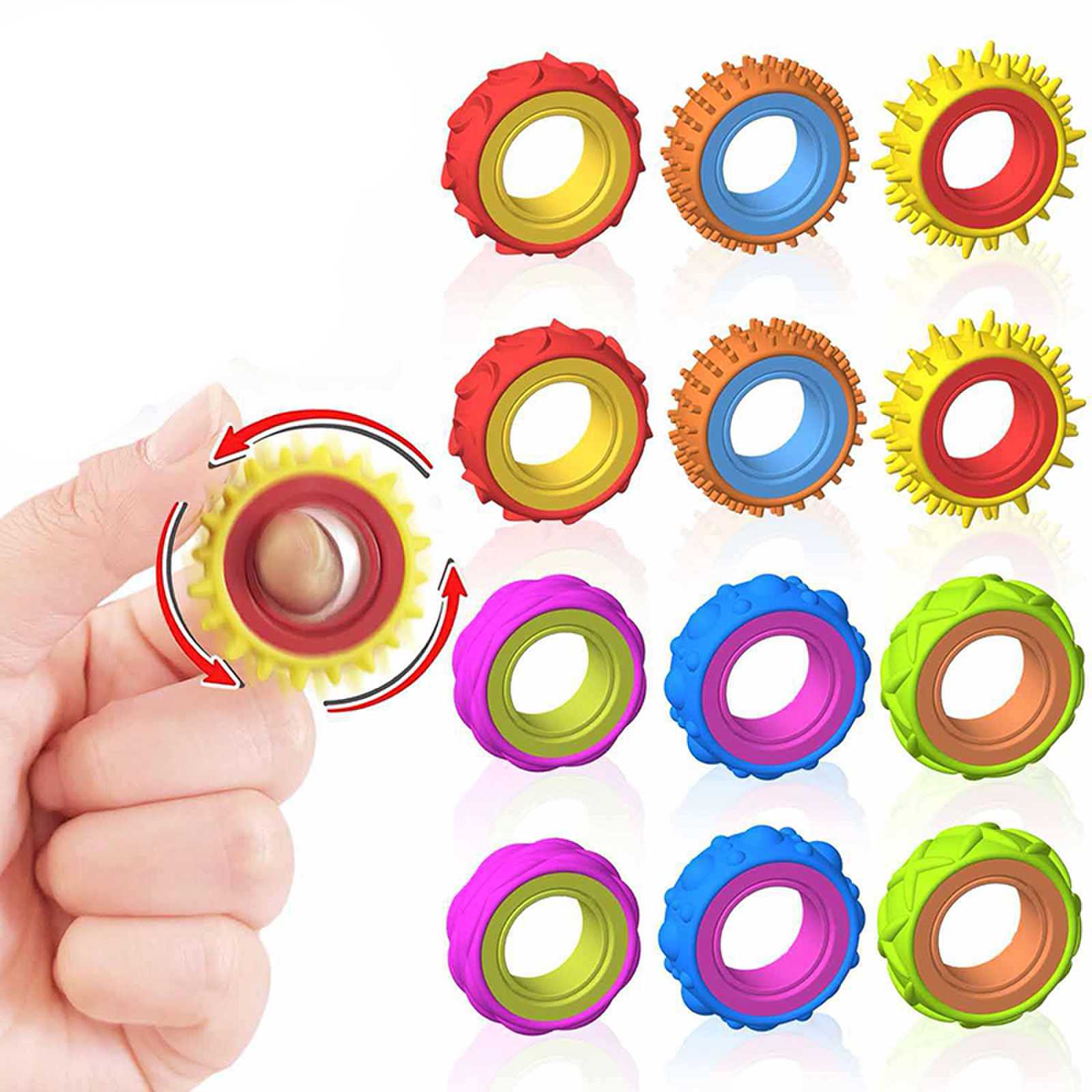6PCS Rotating Fidget Ring for  - огляд і ціна Fidget Spinner Bearing
