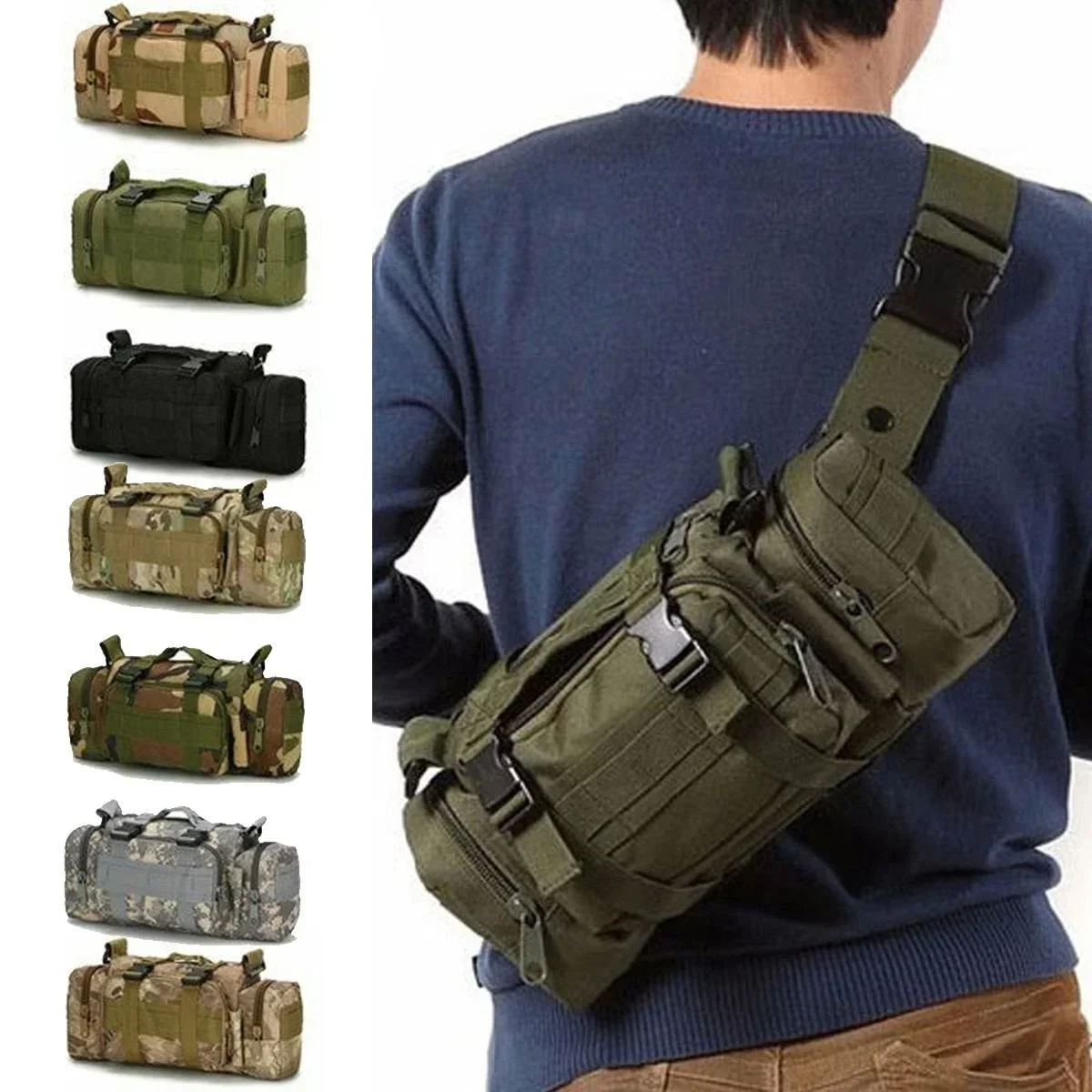 Duffel Waist Bag Molle Waterpr - огляд і ціна Edc Carry Fanny Pack
