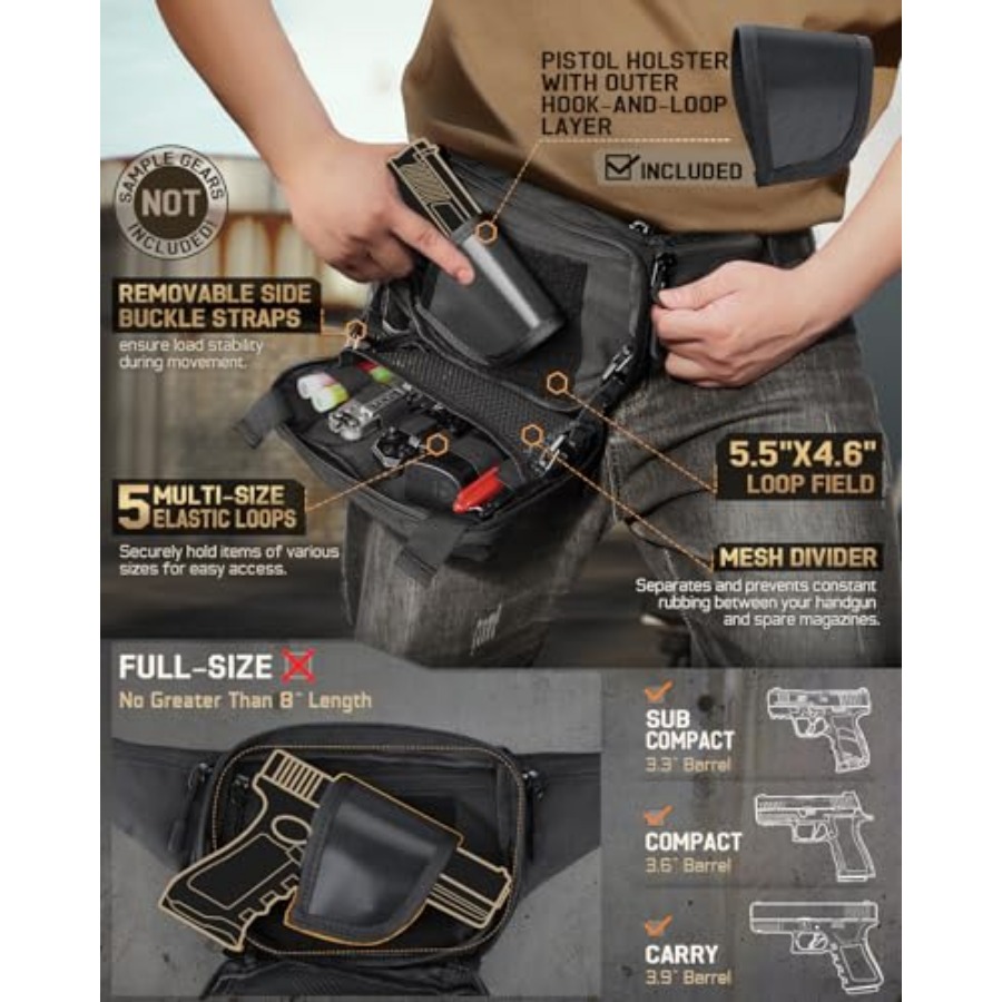 Tactical Concealed Carry Fanny - огляд і ціна Edc Carry Fanny Pack