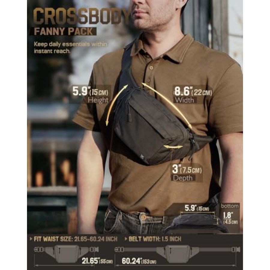 Tactical Concealed Carry Fanny - огляд і ціна Edc Carry Fanny Pack