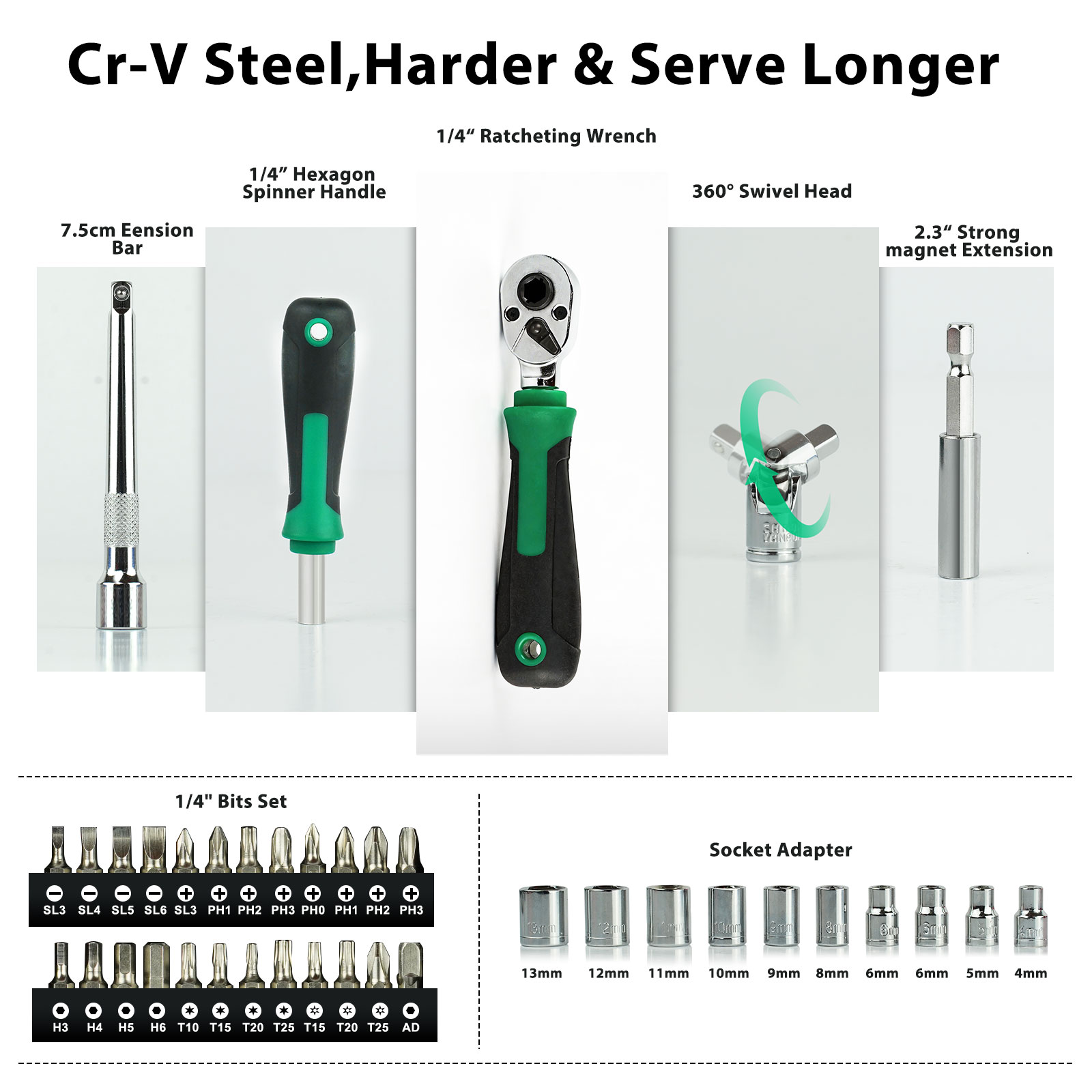 39PCS Ratcheting Wrench Set, M - огляд і ціна Micro Screwdriver Kit