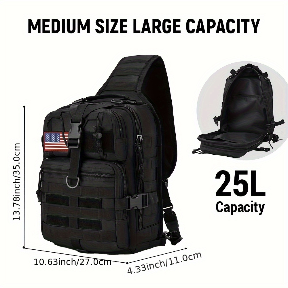 1pc 6.6gal Tactical Sling Back - огляд і ціна Edc Everyday Carry Bag