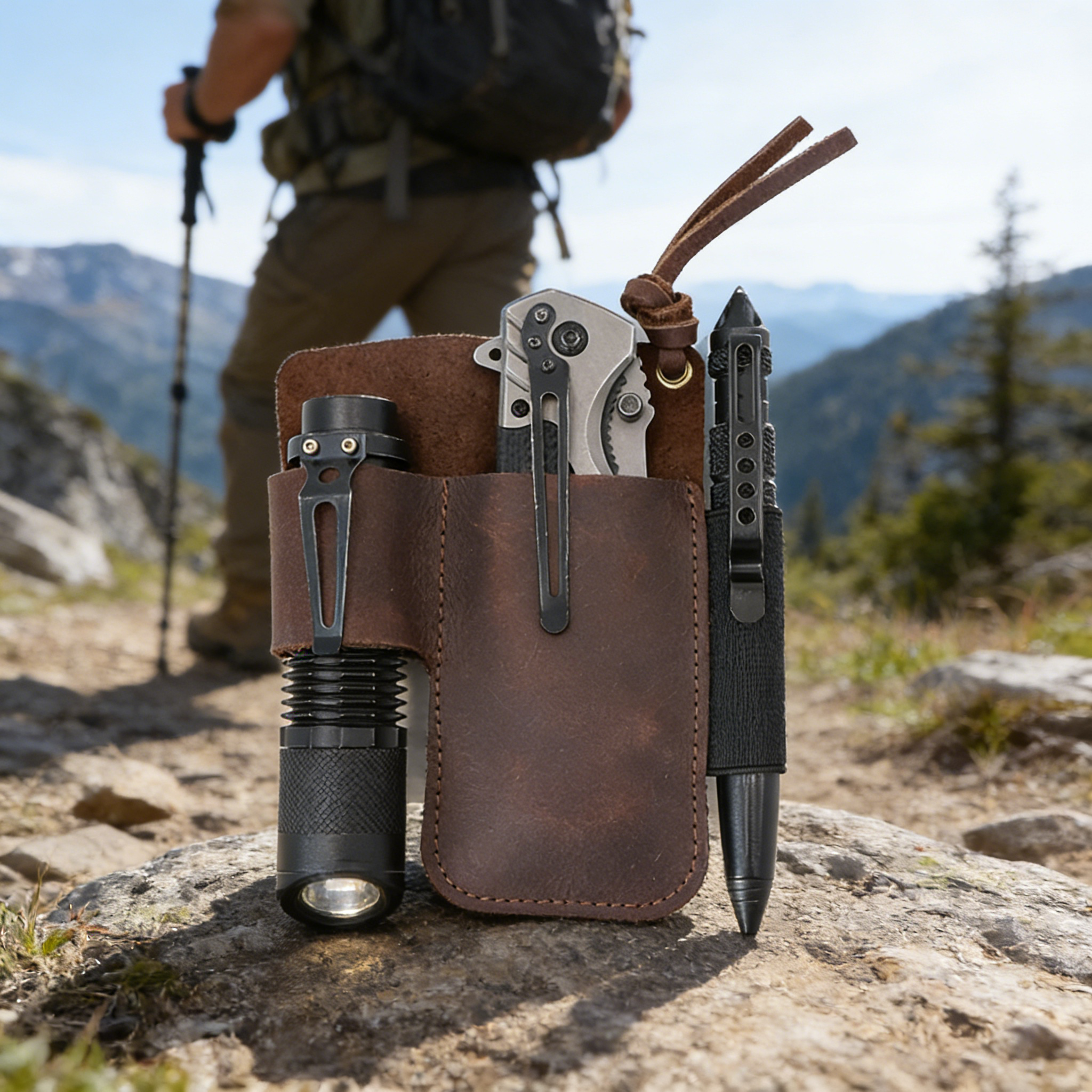EDC Leather Flashlight Tool Ho - огляд і ціна Edc Carry Bag