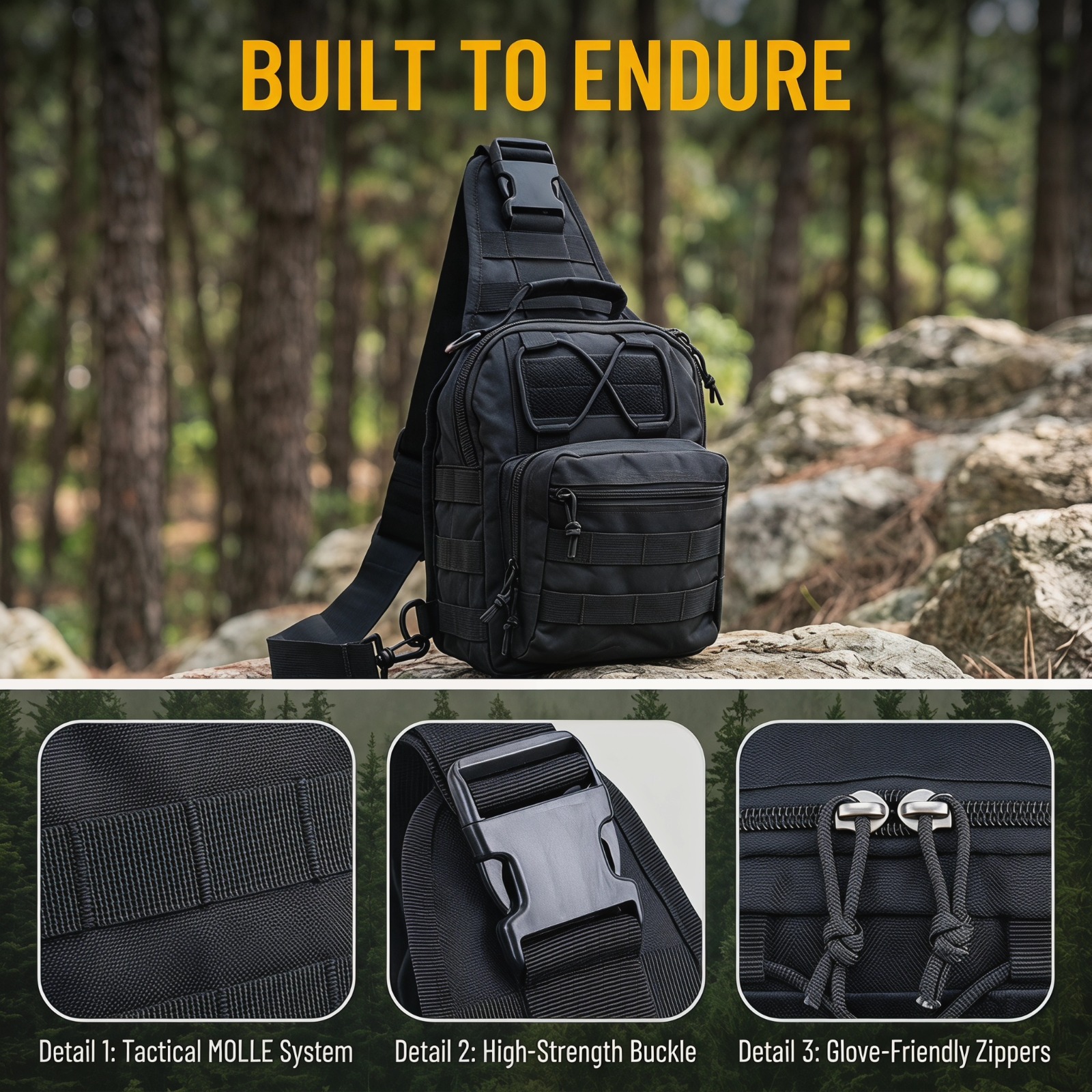 Tactical Sling Chest Pack Dura - огляд і ціна Edc Everyday Carry Bag