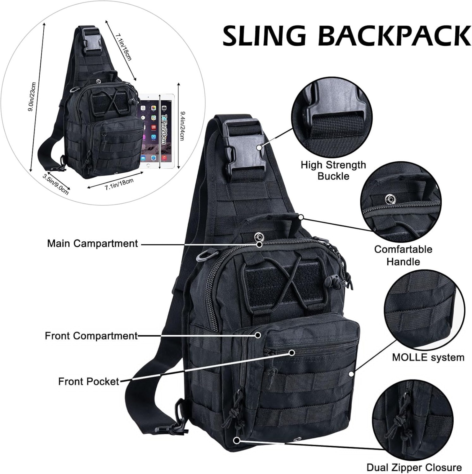 Tactical Sling Chest Pack Dura - огляд і ціна Edc Everyday Carry Bag