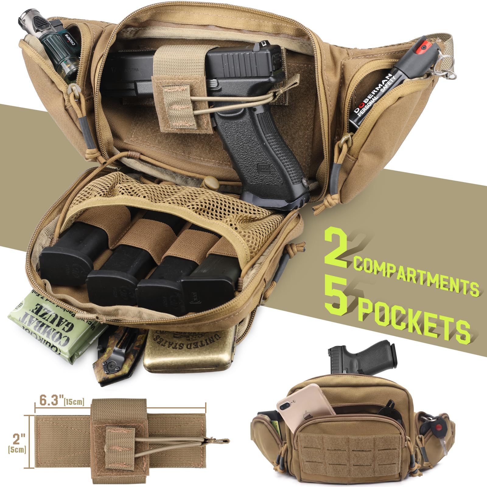 Tactical Concealed Carry Fanny - огляд і ціна Edc Carry Fanny Pack