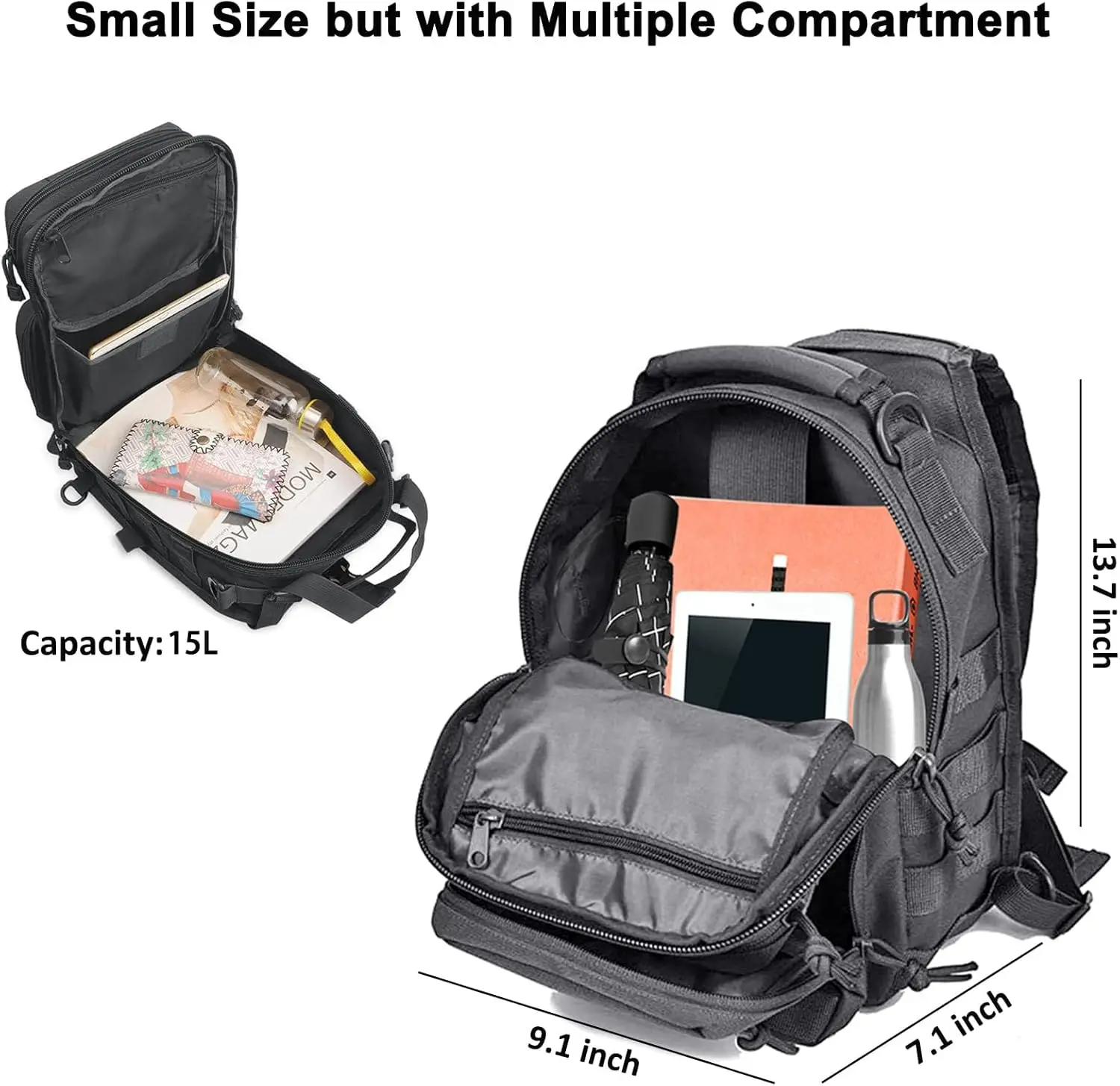 Tactical Sling Backpack Should - огляд і ціна Edc Pistol Carry Bag