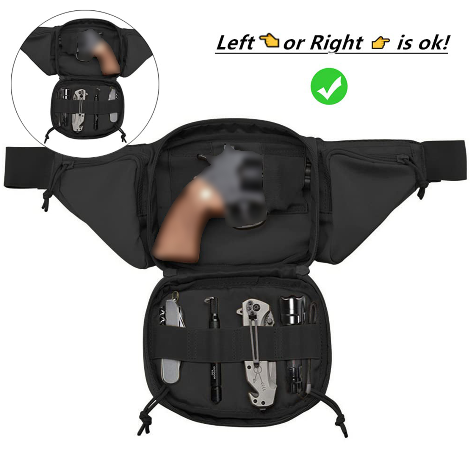 Tactical Fanny Pack Gun Holste - огляд і ціна Edc Carry Fanny Pack